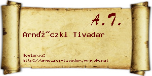 Arnóczki Tivadar névjegykártya